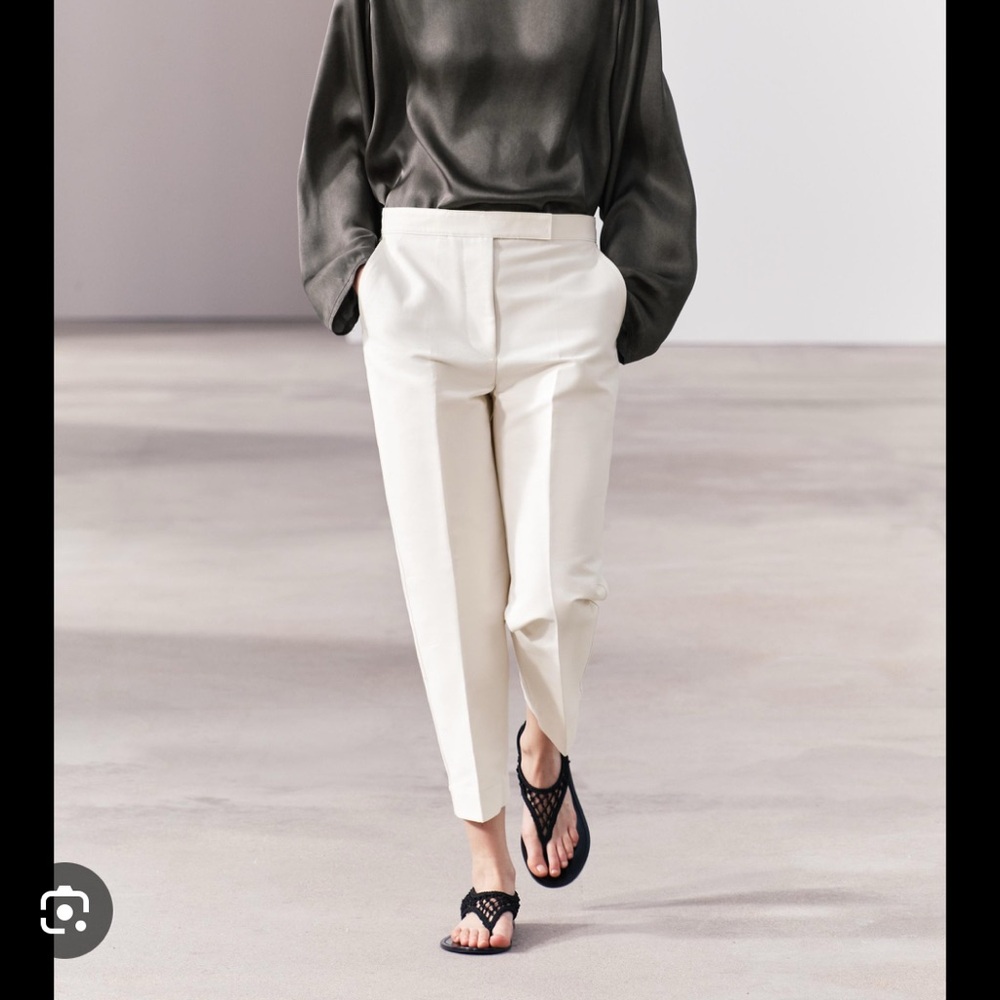 Zara Cream Women's Trousers